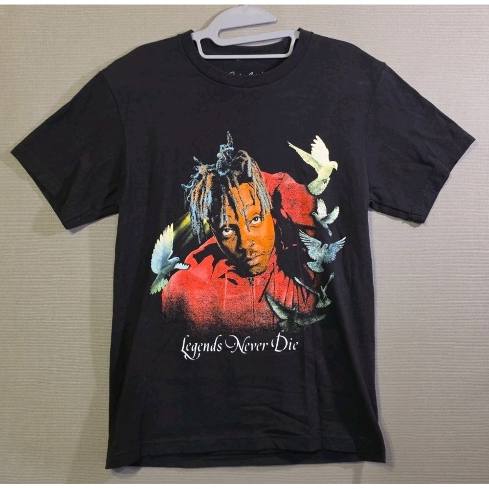 NEW Juice World Wrld Legends Never Die Hip Hop Rap Black T Shirt Tee Men's sz S